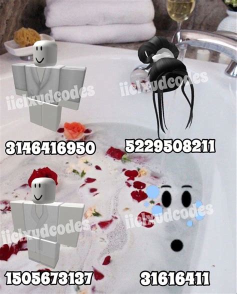 Shower outfit codes. . Bloxburg shower outfit codes